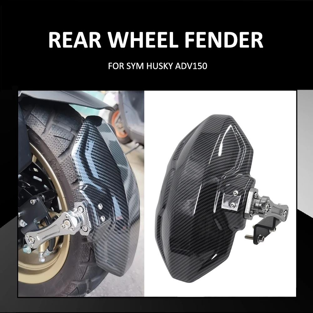 

New FOR SYM HUSKY ADV150 ADV 150 Motorcycle Rear Tire Wheel Splash Protector Guard Extension Fender Hugger Mudguard kit