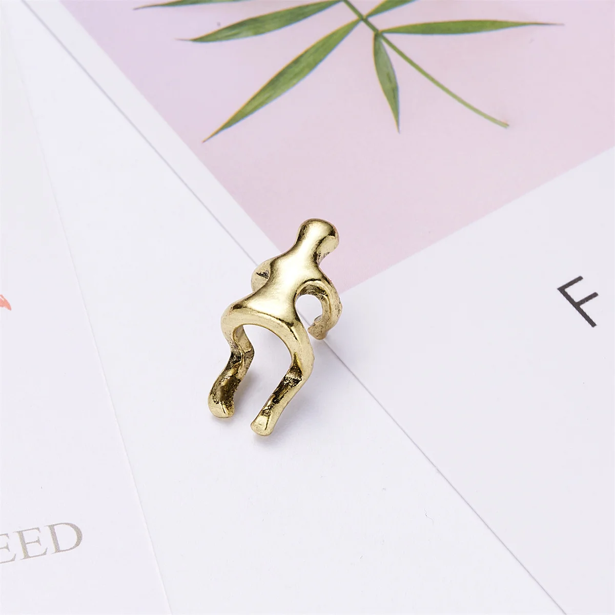 1PC Gold Color Silver Color Figure Shaped Earrings Ear Clip Climbing Climber Ear Cuff Non Pierced Ear Clip Cartilage Earrings