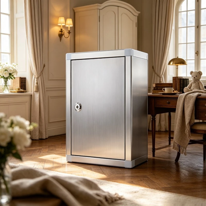 Stainless Steel Storage Box Cabinet Chest Locker Wall Mounted Lockable Large Home Tool Organizer Heavy Duty Indoor Outdoor Use