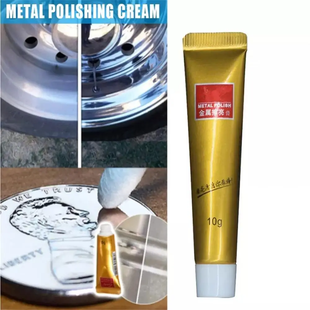 Crema de limpieza de esmalte abrasivo de Metal, pasta de pulido, removedor de óxido para hierro, latón, cobre, níquel, acero inoxidable, 5/10g, 1