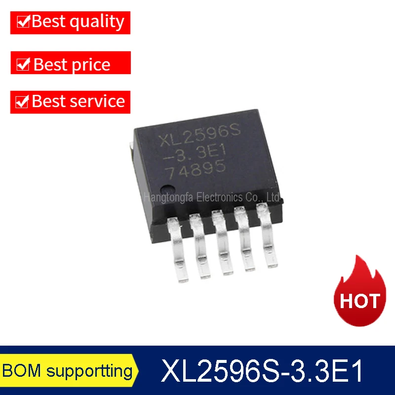 50PCS XL2596S-5.0E1 XL2596S-ADJE1  XL2596S-3.3E1 XL2596S-12E1 XL2596 TO-263 IC Chip Buck Step Down DC Power Converter Regulator