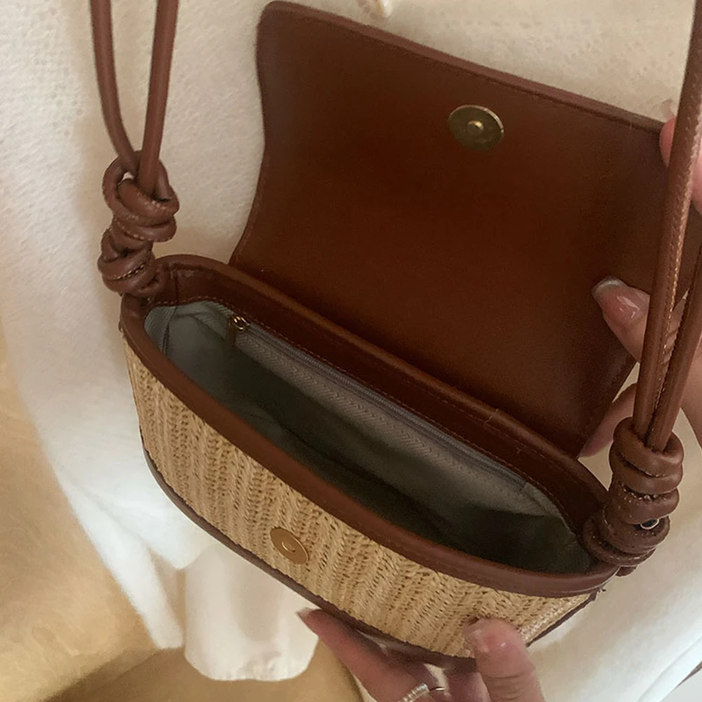 Sac à bandoulière en cuir PU pour femmes, vintage, initié, grande capacité rétro, simple, plage, été, 03