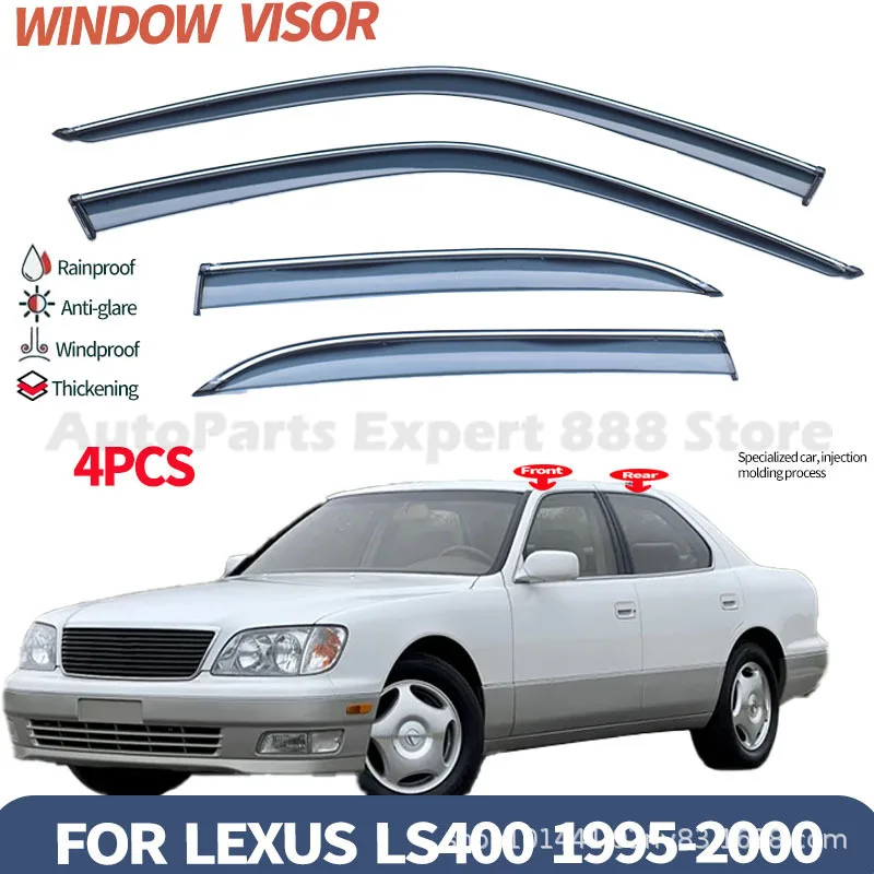 Weather Shield Window Visor For Lexus LS460 LS430 Car Accessories Rain Guard Deflector Windshield Rain Eyebrow Awning Trim