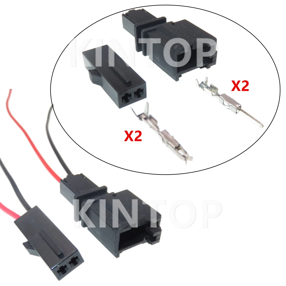 1 Set 2 Pins Auto Tweeter Wiring Harness Plug 1J0973119 1J0973332 AC Assembly Car Lamp Unsealed Socket For VW Audi