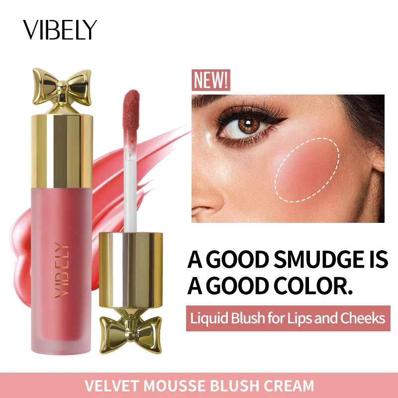 New Face Liquid Blush Silky Smooth Cheek Eyes Mousse Blusher Stick Long Lasting Red Rouge Waterproof Contour Makeup Cosmetics