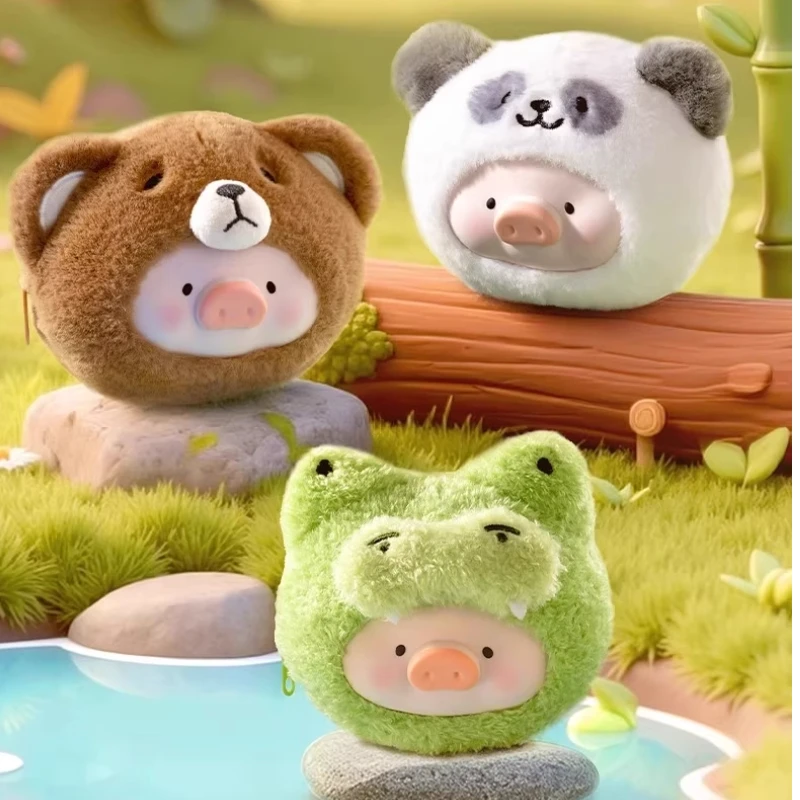 

Натуральная консервированная свинья Lulu Animal Party Series слепая коробка силиконовая сумка для гарнитуры портмоне плюшевая кукла рюкзак кулон подарок на день рождения