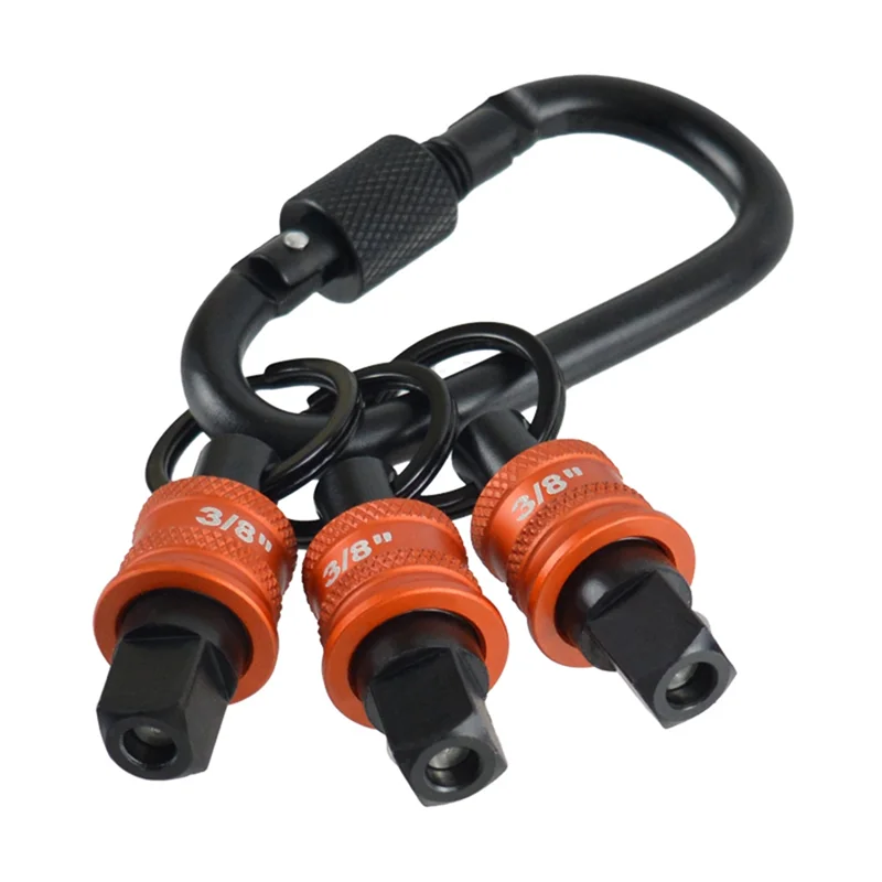 Slagmoersleutel Accessoireset-Socket Houder Sleutelhanger 3Pc-3/8In Socket Organizer Met Quick Release En Clip-Toolbox Opslag