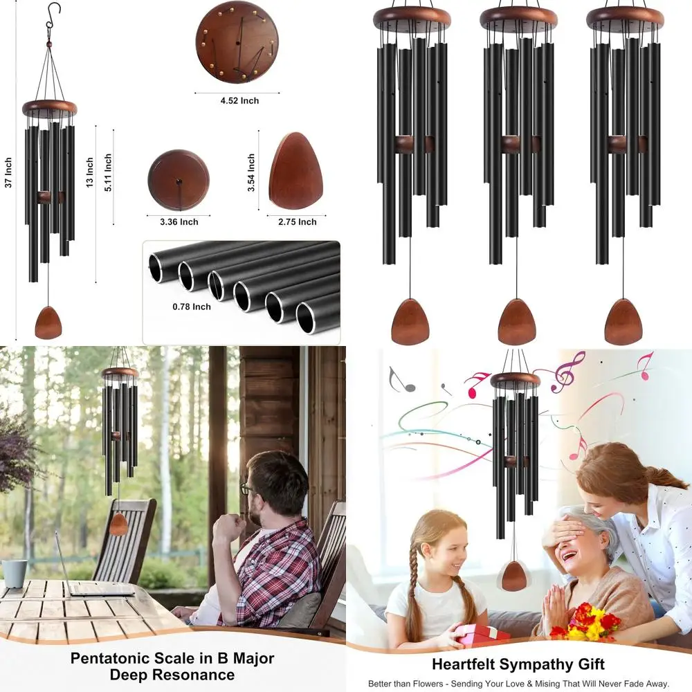 

Large 37 Outdoor Metal Wind Chimes, Set of 3