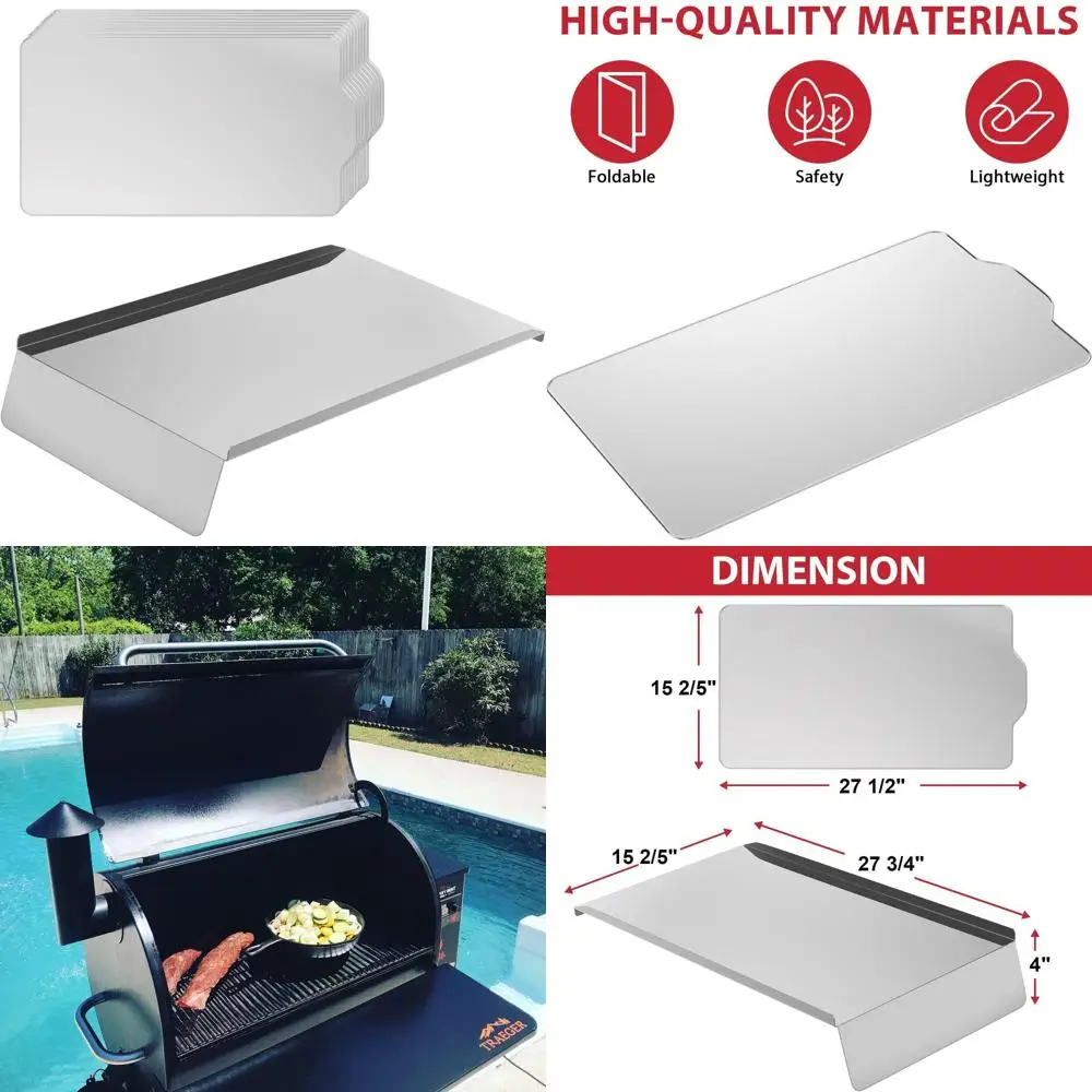 

Stainless Steel Heat Baffle and 5-Pack Drip Pan Liners for Pro 780 Pellet Grills