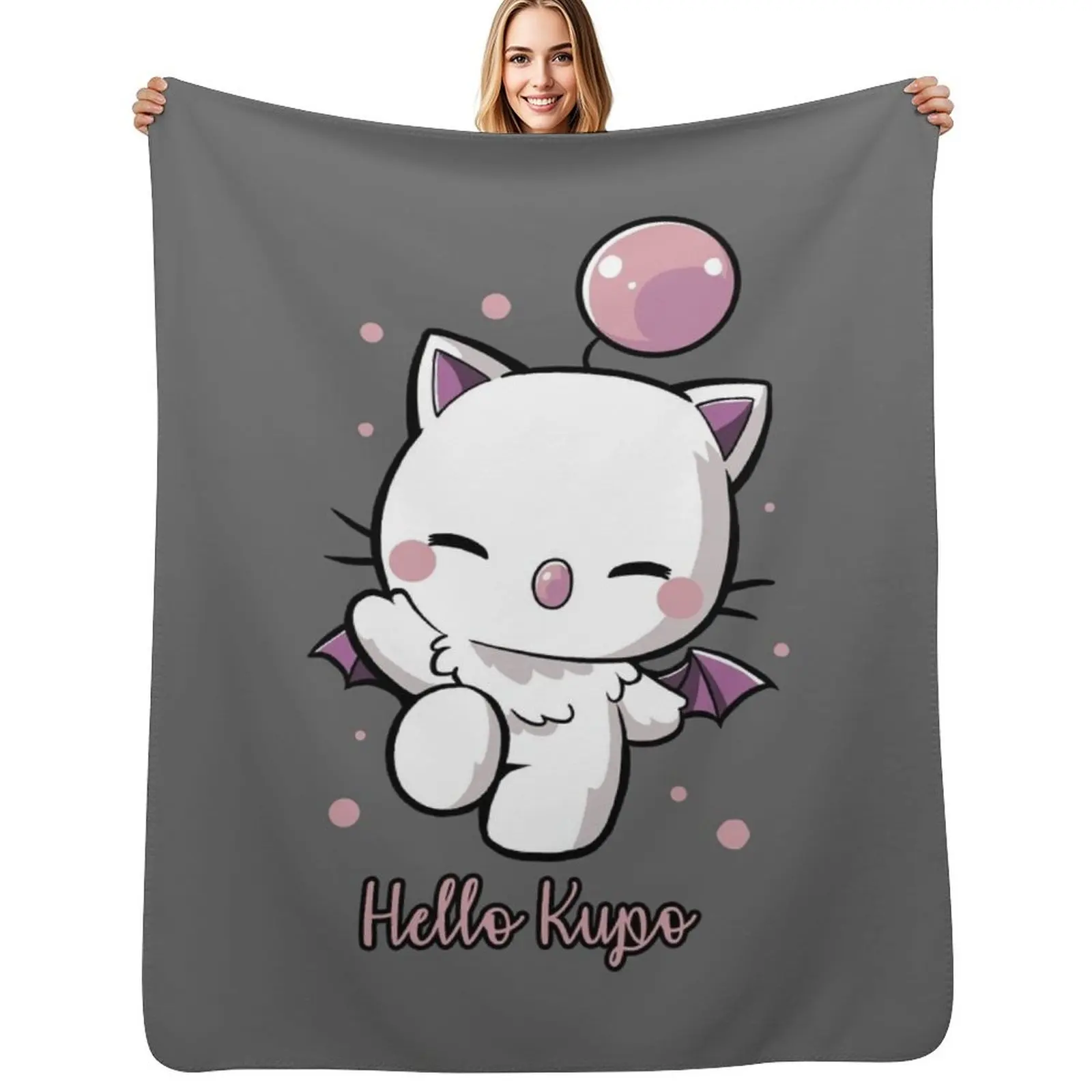 Hello Kupo Throw Blanket Outdoor Soft Blanket for Picnic Beach Camping