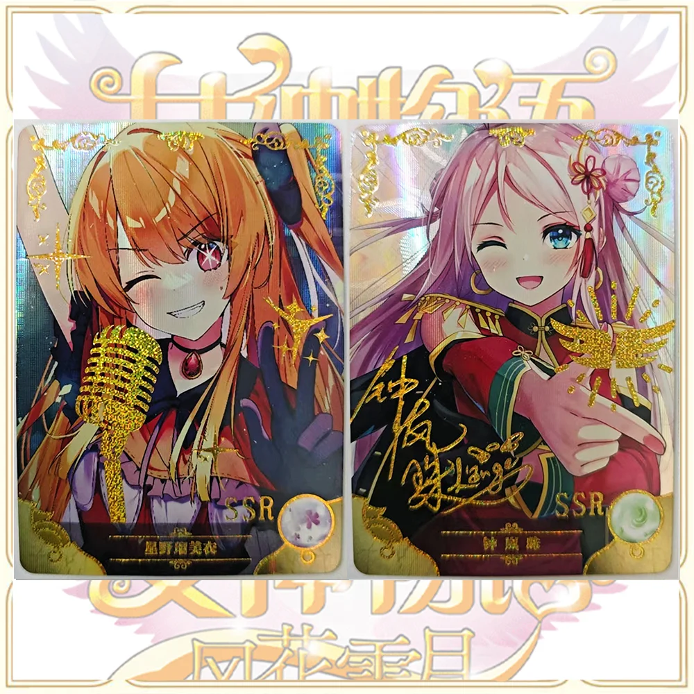 أنيمي آلهة قصة 5M10 SSR Asuka Langley Soryu Miyazono Kaori Tsubaki قسط فلاش لعبة اللعب تحصيل بطاقة هدايا عيد الميلاد
