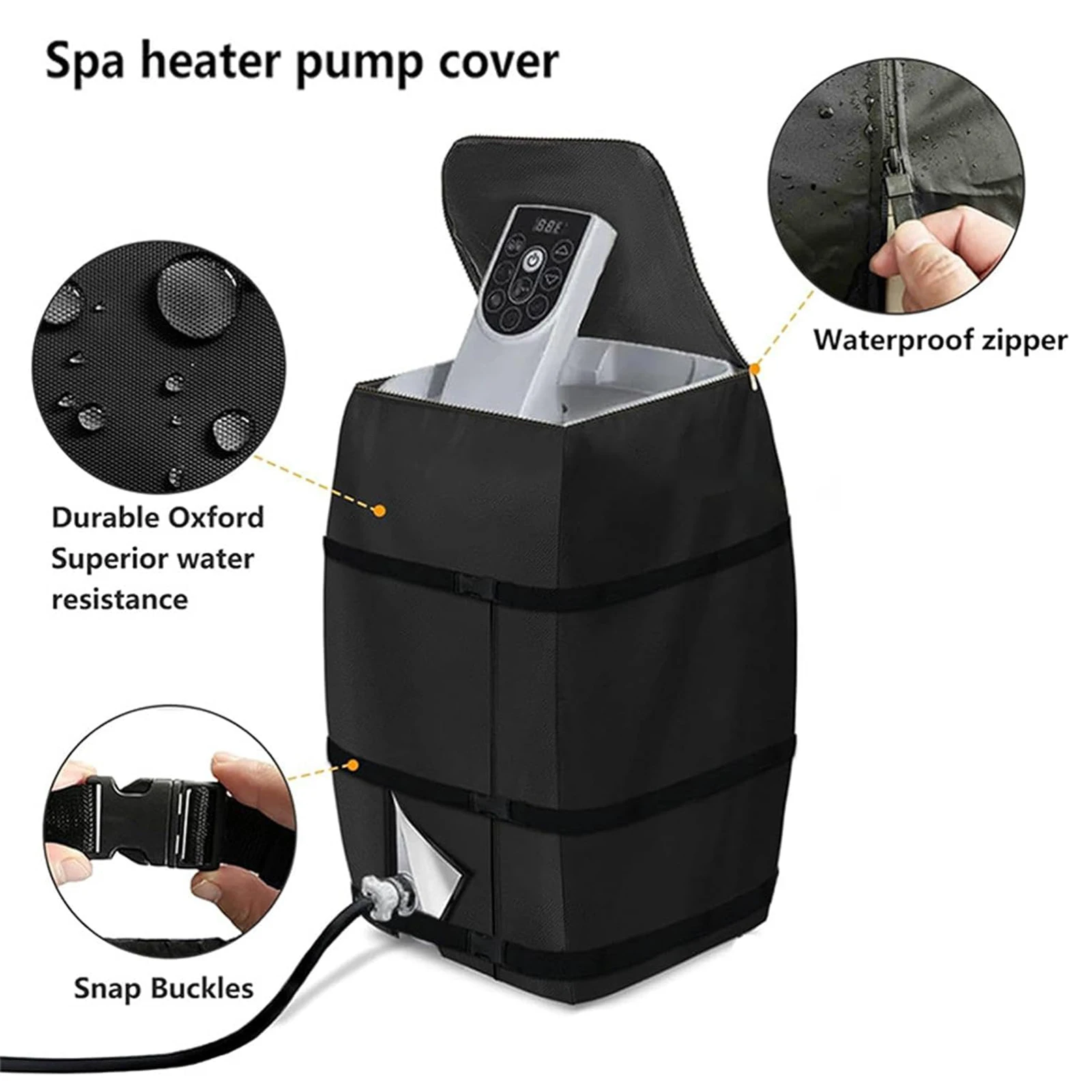 Portable Outdoor Water Heater Pump Cover 43x38x54 Cm Universal Inflatable Spa Water Heater Pump Cover For Hot Tub Pool Parts