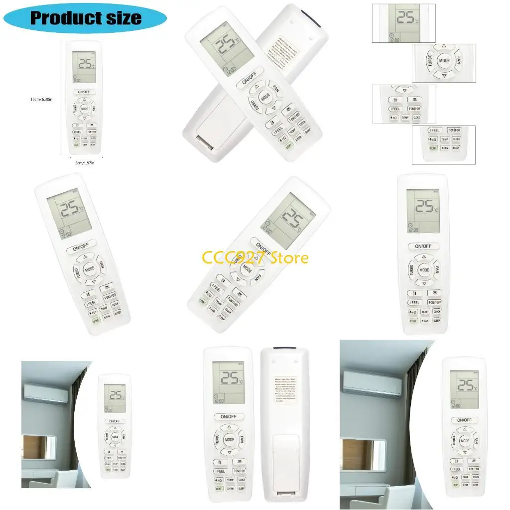 B03F Replacement Air Conditioner Remote Control Wide Compatibility Enhances Transmission for CM810N1020 CM810N0260 CM810N1230
