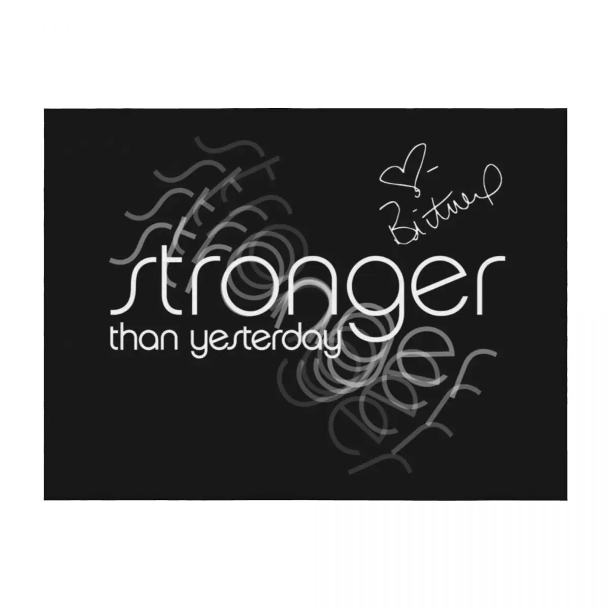 

Stronger than yesterday - Britney Spears signature and Stronger logo Throw Blanket Moving Plush Sleeping Bag Blankets