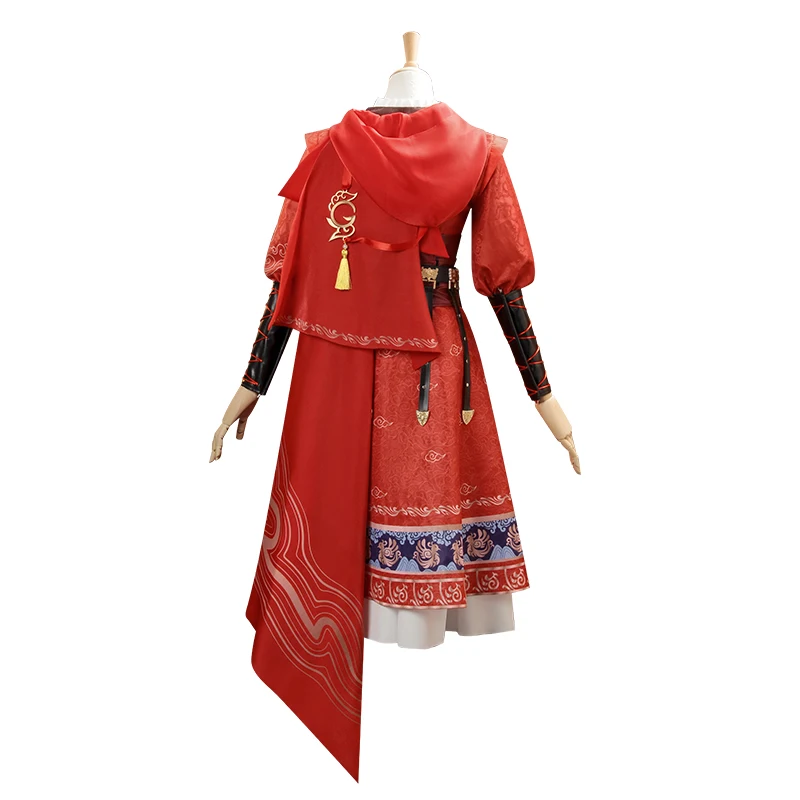 Identity Ⅴ entomologist Qizhen stepping on the zombie game Cosplay red wedding costume anime suit