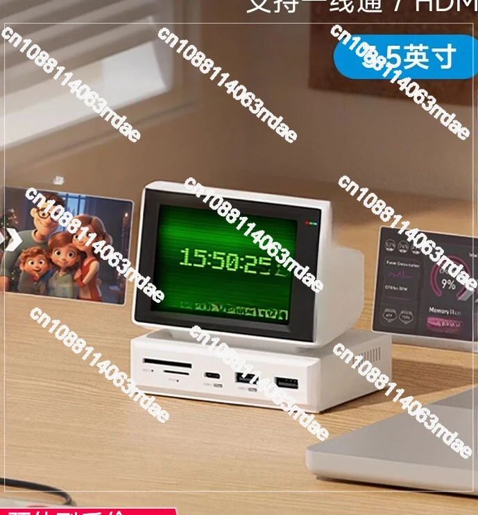 Small Computer 3.5-inch Auxiliary Screen Display IPS Chassis Aida64 Host Temperature Desktop Docking Station