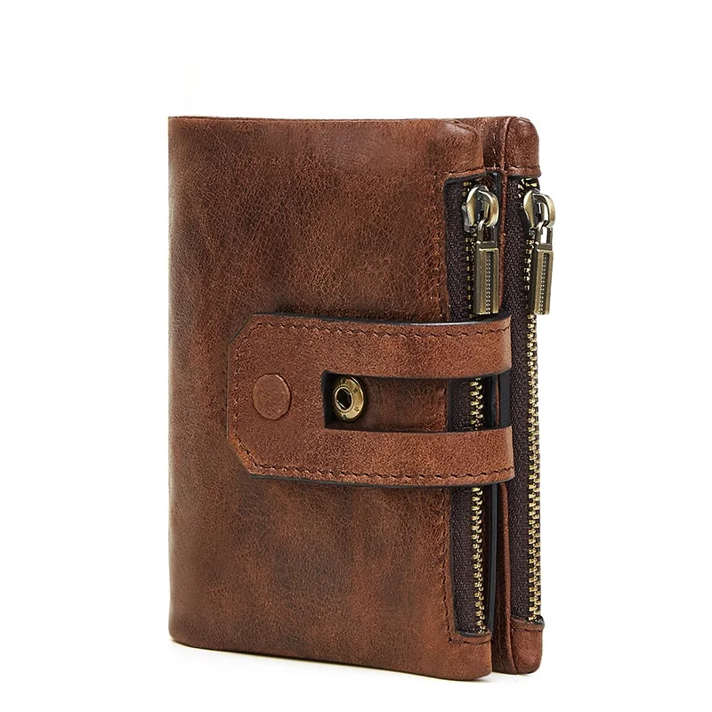 retro-genuine-leather-men's-wallet-multi-card-vertical-short-rfid-anti-theft-magnetic-resistance-joyir-brand-youth-wallet