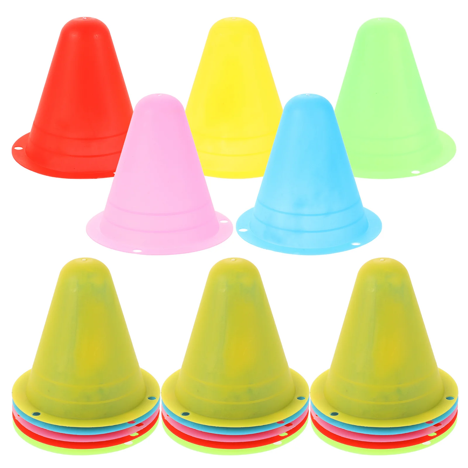 

Sports Training Cones 20 Pack Lightweight Pile Markers for Skating Games Outdoor Activities Safety Corner Guards