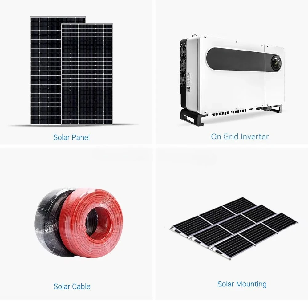 HT Commercial 1MW Solar Power Plant System Best Solution for 6KW Solar Panel Kit with Inverters and Complete Storage Solution