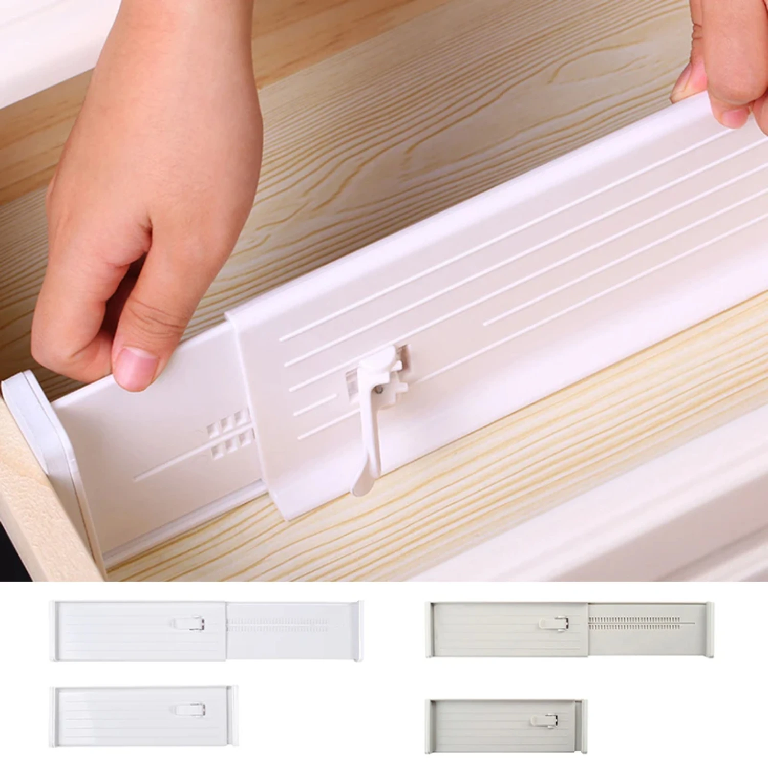 Drawer Partition Board Wholesale Retractable Adjustable Thickened Plastic Household  Cabinet Drawer Wardrobe Partition