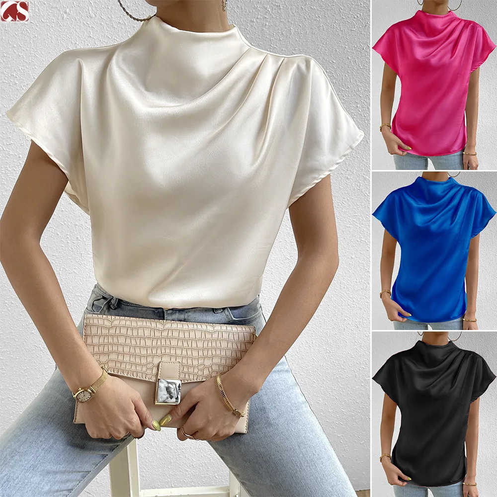 

Women Spring Summer T-shirt Solid Color Short Sleeves O Neck Casual Fashion Sheath Comfortable Sexy Regular Standard Fit T-shirt