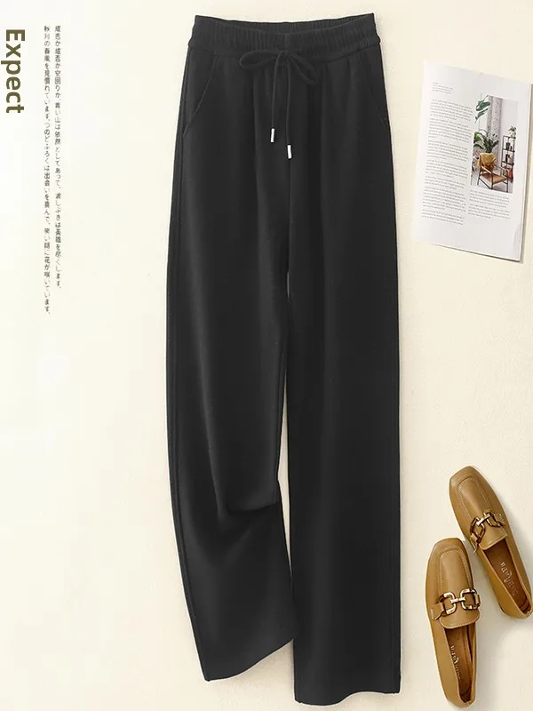 أصيلة Thiened الدافئة سراويل تقليدية كل مباراة الفنية Sle المرأة مستقيم الساق سراويل قطنية الشتاء Faion ineals