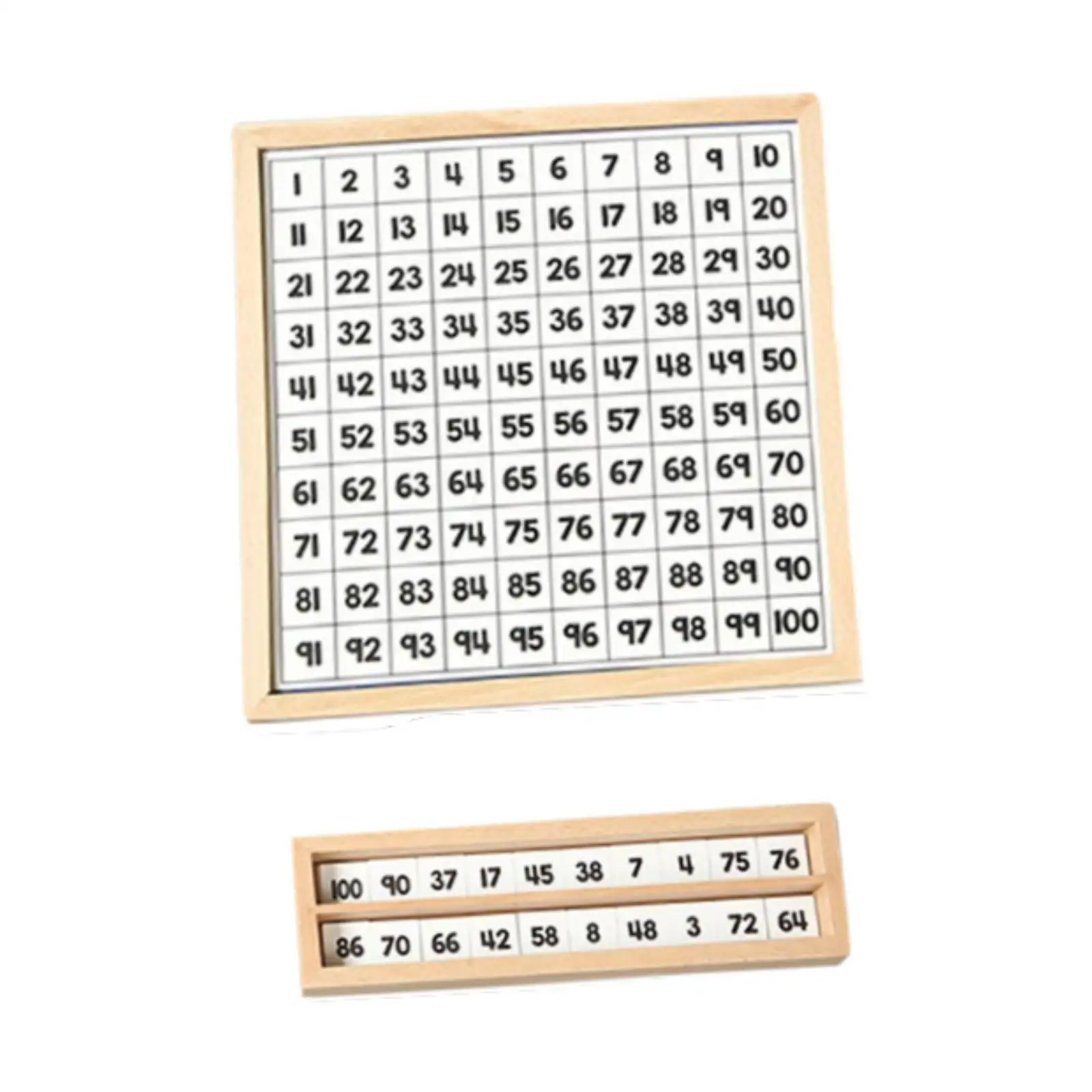 Wooden Hundred Board Teaching Tool Math Counting Toy for Kids Children