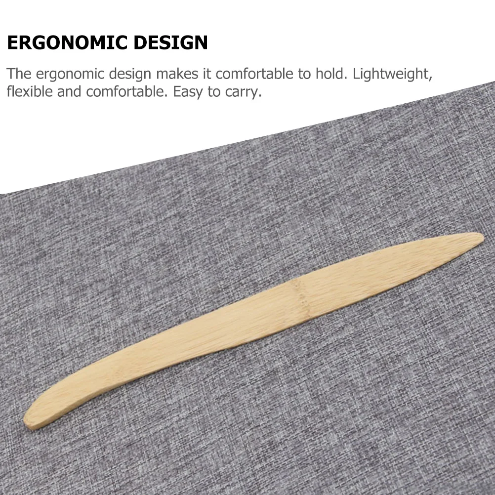 Bamboo Letter Opener Paper Cutter For Envelopes Rice Paper Stationery Wood Trimmer Portable Office School Home Use