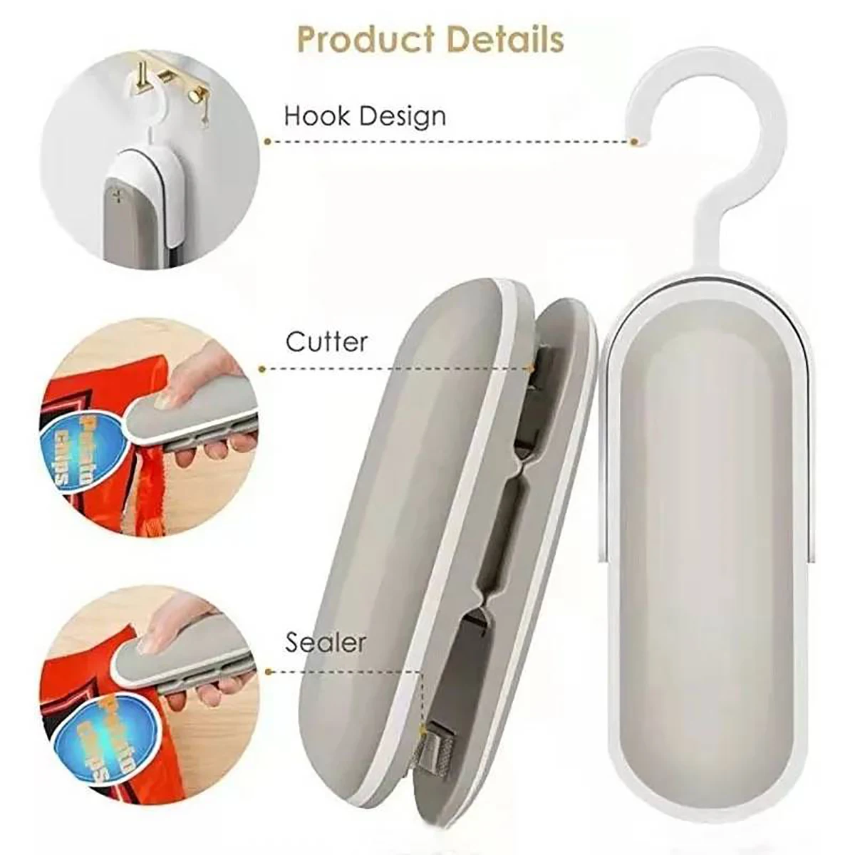 Vacuum Food Sealer Plastic Bag Mini Packaging Machine Portable Plastic Sealer Food Storage Snack Vacuum Sealer (no Battery)