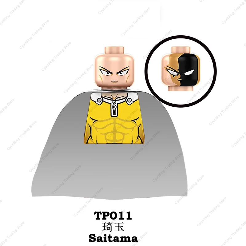 2024 ONE PUNCH-MAN Saitama Genos Terrible Tornado Mini Action Figures Model Bricks Building Blocks Anime Cartoon Doll Kids Toys