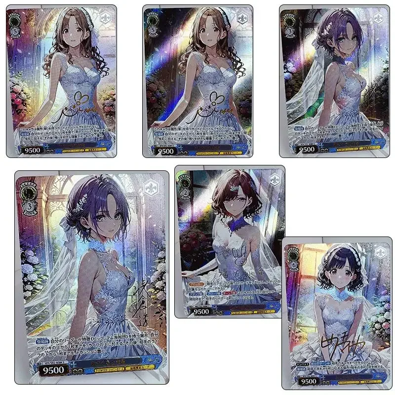 Homemade THE IDOLM@STER Miura Azusa kisaragi chihaya Anime characters Bronzing rare collection card Cartoon toys Christmas gift