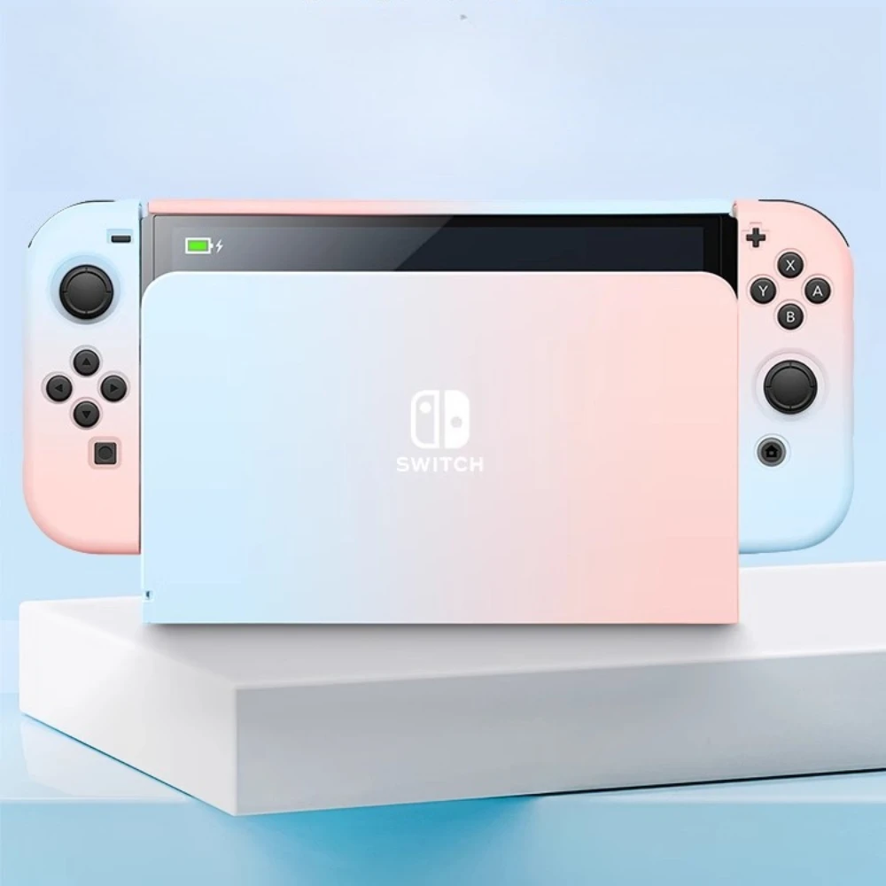 新しいケースカバー Nintendo Switch OLED 新しいノンスリップスリム PC TPU シリコーン保護コントローラカバーケースプロテクターアクセサリー