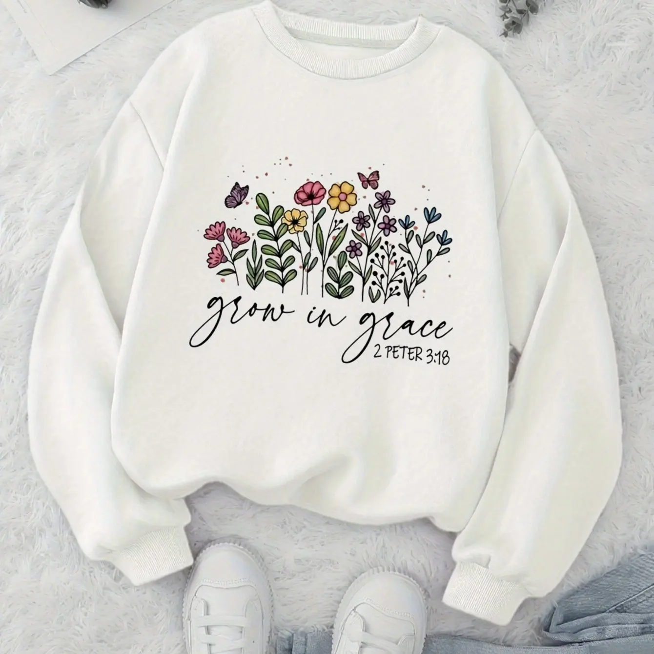 

Floral Graphic Printing Autumn and Winter Pure Cotton Men's and Women's Sweatshirts Outdoor Sports and Leisure Fashion Trend