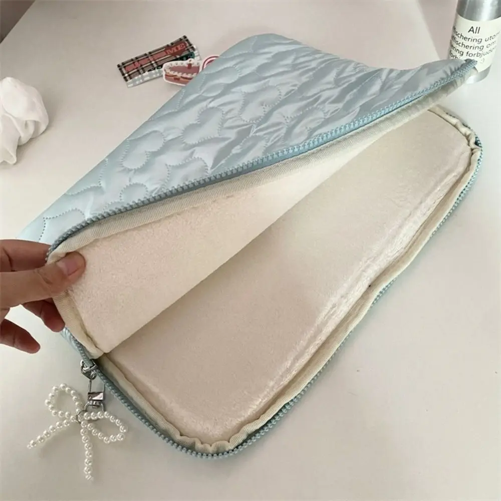 13 15 inch Laptop Sleeve Heart Bowknot Men Women Notebook Carrying Case Large Capacity Shockproof Tablet Pouch Air/Pro M2 M3