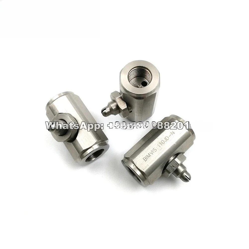 Stainless Steel Internal Mixing Air Atomizing Nozzle, Side Liquid Inlet Two-Fluid Mist Spray Head for Industrial Humidification