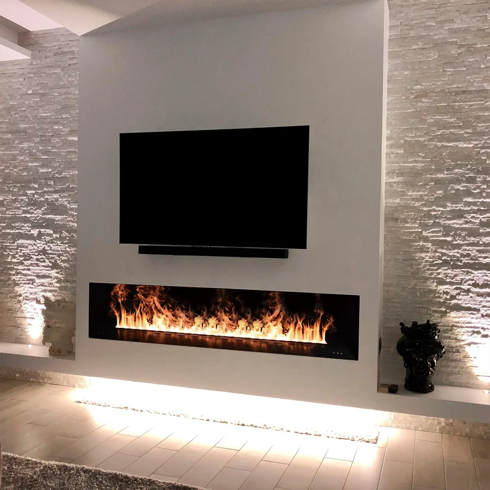 Smart App Electric Fireplace Constant Temperature Touchable 3D Kamin Vapor Steam Water Fireplace 2000 mm