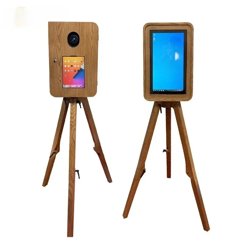 

18.5 inch screen wood paint color camera photo booth party photo booth wedding wooden vintage photo booth