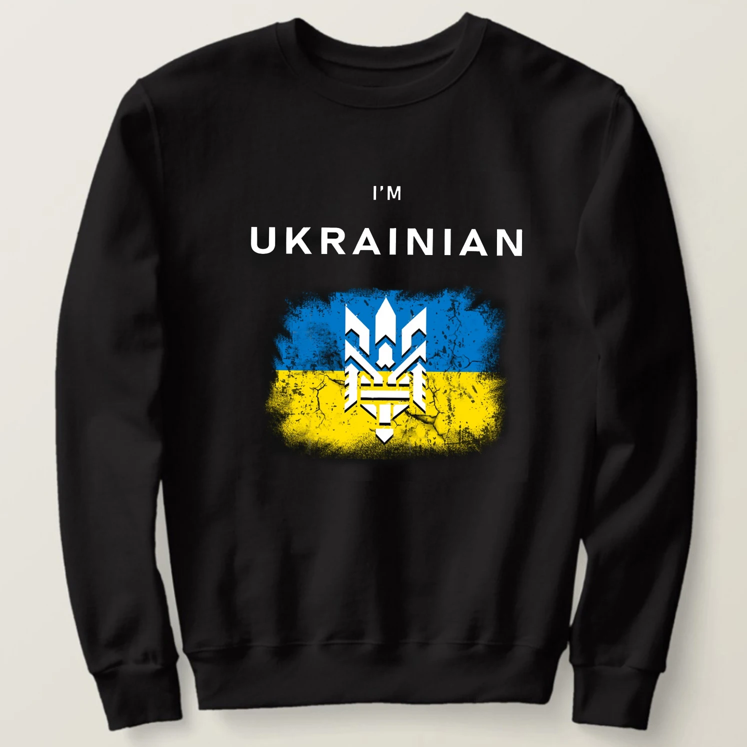 

I'm Ukrainian Zelensky Vintage Ukraine Flag Trident Sweatshirts 100% Cotton Comfortable Casual Mens Pullover Hoodie Streetwear