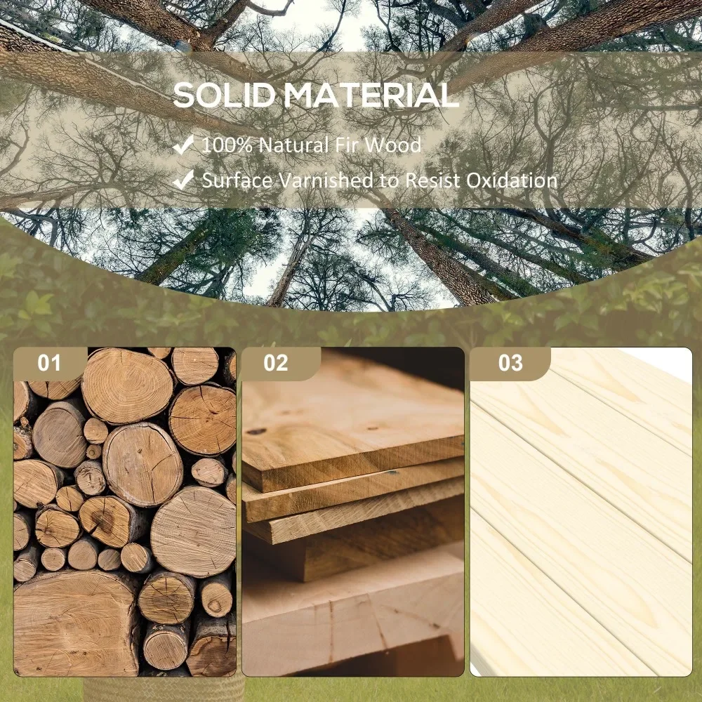 Wooden Garden Bench, Semicircular Round Outdoor Tree Bench, Wrap Around Park Bench, Brown