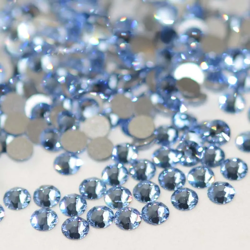 

HiSwaro 5A Strass Light Sapphire Rhinestones Non-hotfix Crystal Nail Gems Rhinestone Shoes Garment Dress Rhinestone