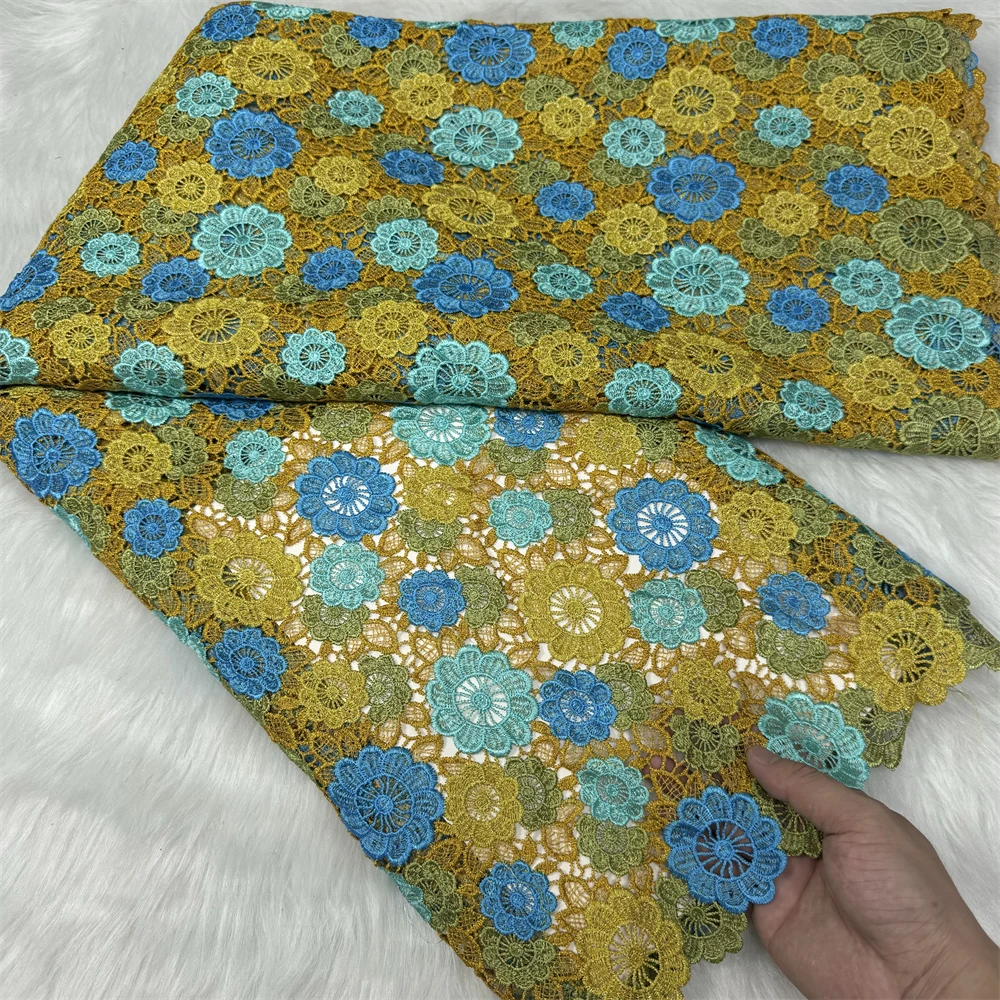 

Nigerian Tulle Lace Fabric for Sewing, Wedding Dress, Chiffon Party Guipure, High Quality, Mesh Lace, 5Yard, 2024 MY016