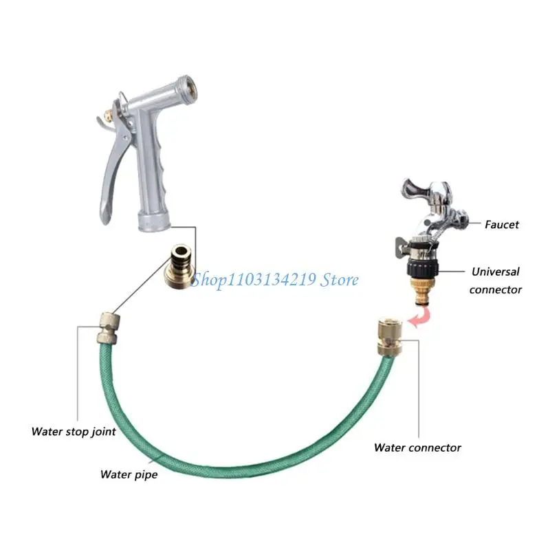 N5KC Adjustable Zinc Alloy Watering Nozzle For Home Garden Yard Watering Tool Designed To Saving Water And Reduce Fatigue