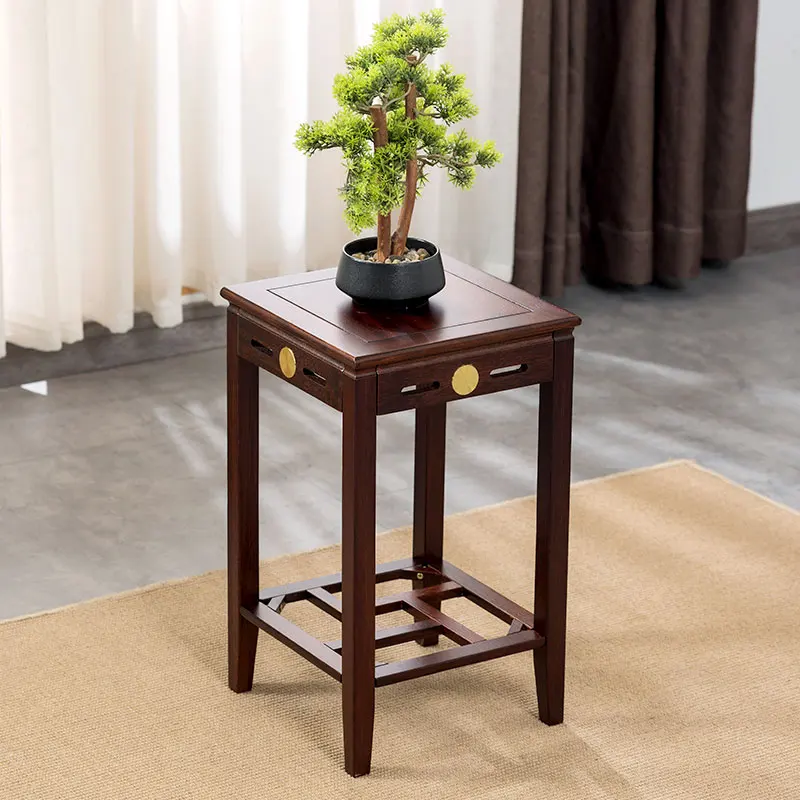 

Solid wood flower stand living room new Chinese antique flower multi-layer floor rosewood square flower pot bracket bonsai stand
