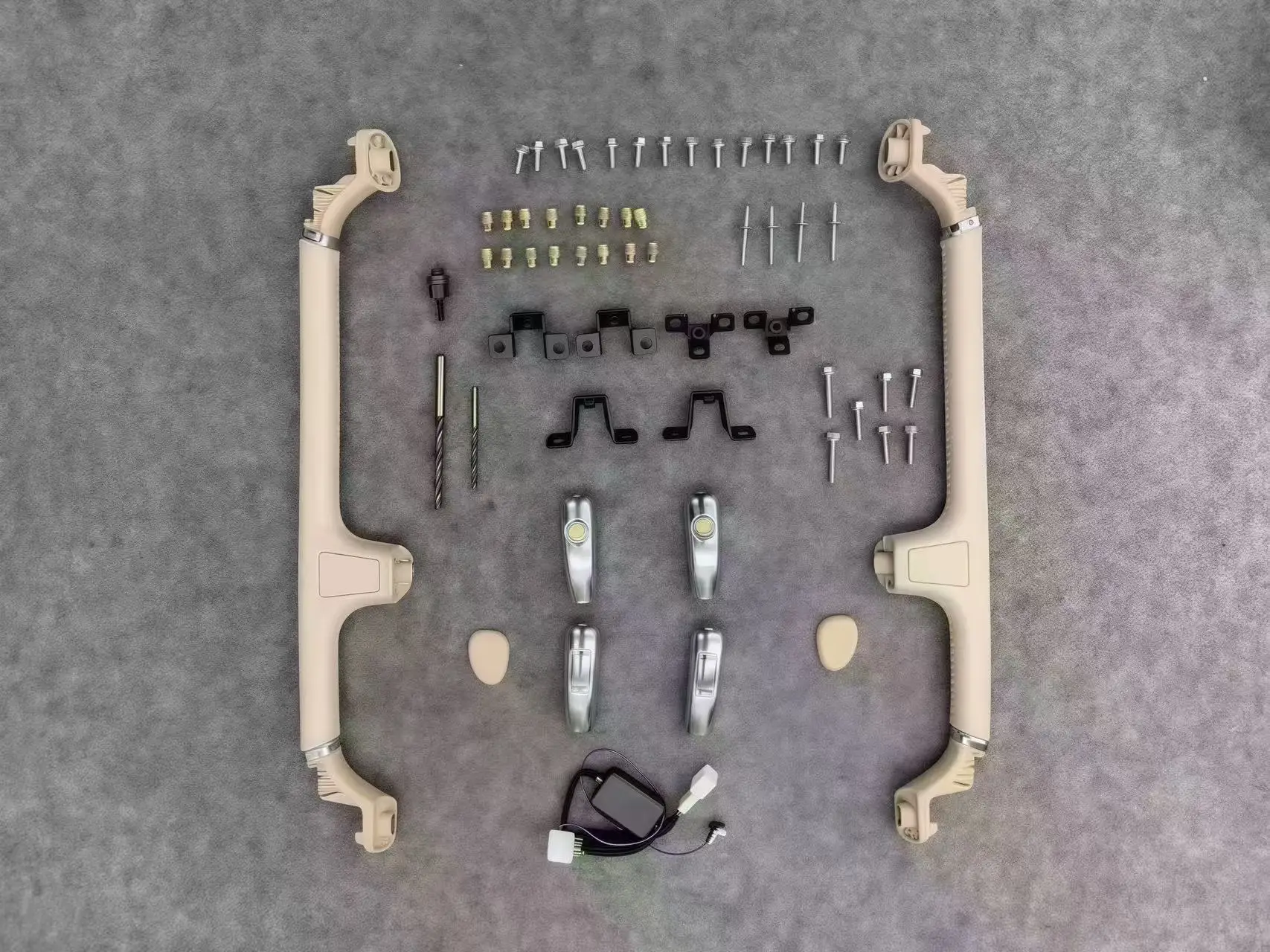 سيارة 30 سلسلة مقبض الباب المركزي لتويوتا ألارد Vellfire 20 سلسلة ترقية مقبض الباب مع زر التبديل مصابيح أرضية #5
