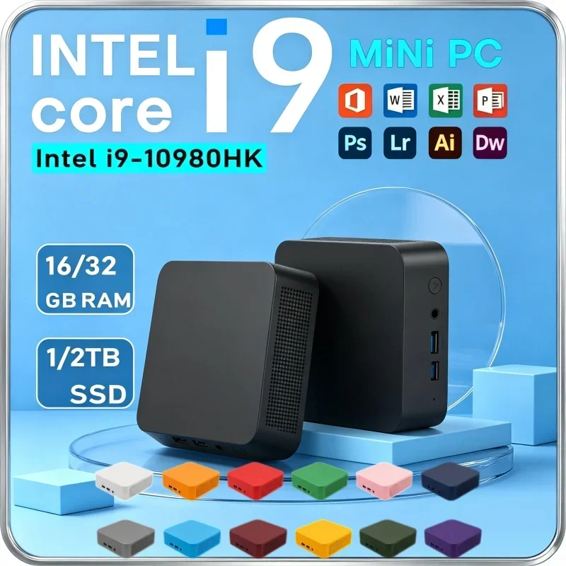 windows-11搭載ゲーミングミニpc、intel-i9-10980hkプロセッサー、16gb-ram、2tb-ssd、wi-fi-6、bluetooth-52、4k-hd対応、ポータブル小型デスクトップ。ビジネスや家庭での使用に最適。