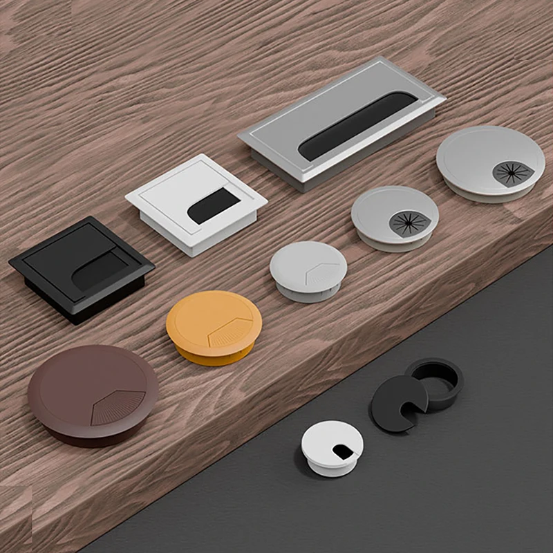 1PCS Plastic Wiring Box Computer Desk Sorting Hole Cover Wiring Box Office Desk Countertop Wiring Decoration Wiring Box Hardware