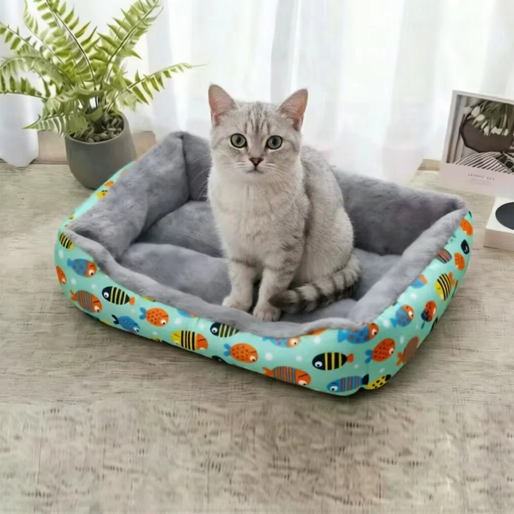 Ganzjahres-Universal-Haustierbett Niedliches Dinosaurier-Design Waschbares Weiches Sofa-Bett für Kleine und Mittelgroße Hunde Katzen – Detail 2