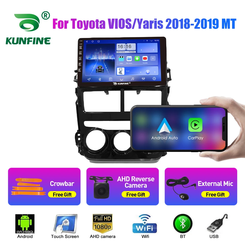 

10.33'' Car Radio For Toyota VIOS/Yaris 2018 Android Car Stereo DVD GPS Navigation Player Touch Screen Carplay Android Auto QLED
