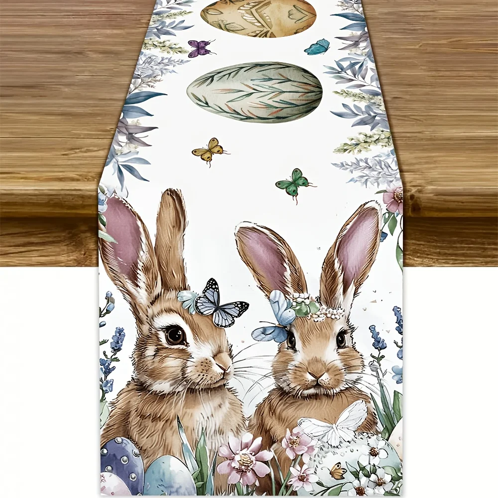 1 Piece of Easter-Themed Tablecloth, Suitable for Dinner Parties, Holiday Parties, Family Gatherings, Children's Activities, and Themed Cafes