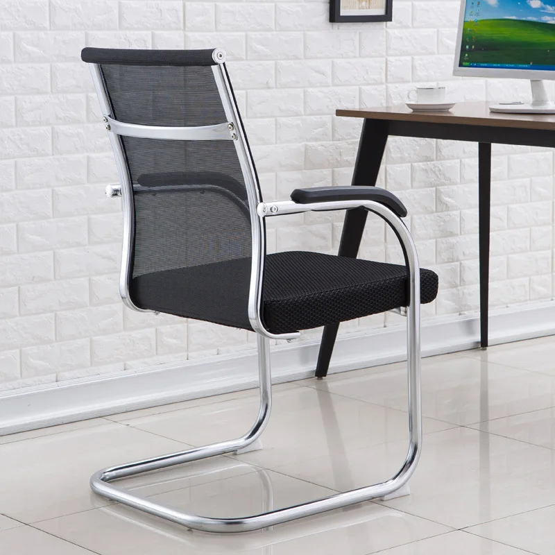 Office Chair Home Simple Learning Work Mahjong Computer Chair Meeting Room Office Staff Bow Breathable Backrest Computer Chair